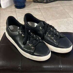 KIZIK VEGAS MENS Black Leather Sneakers Size 13